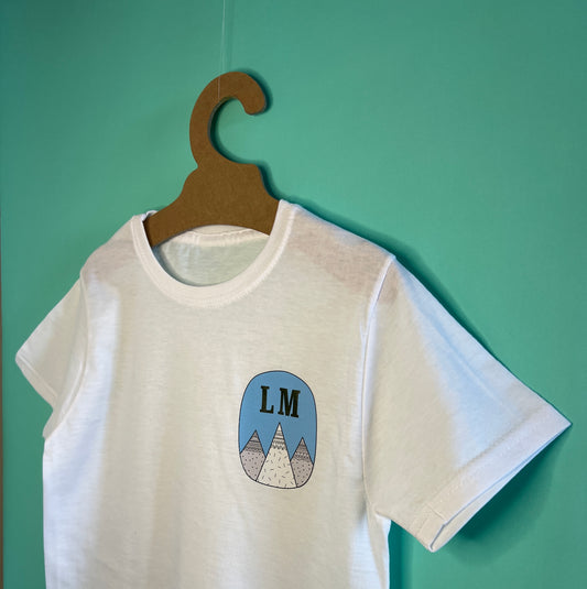 Kids 'Move Mountains' Personalised Initial T-shirt